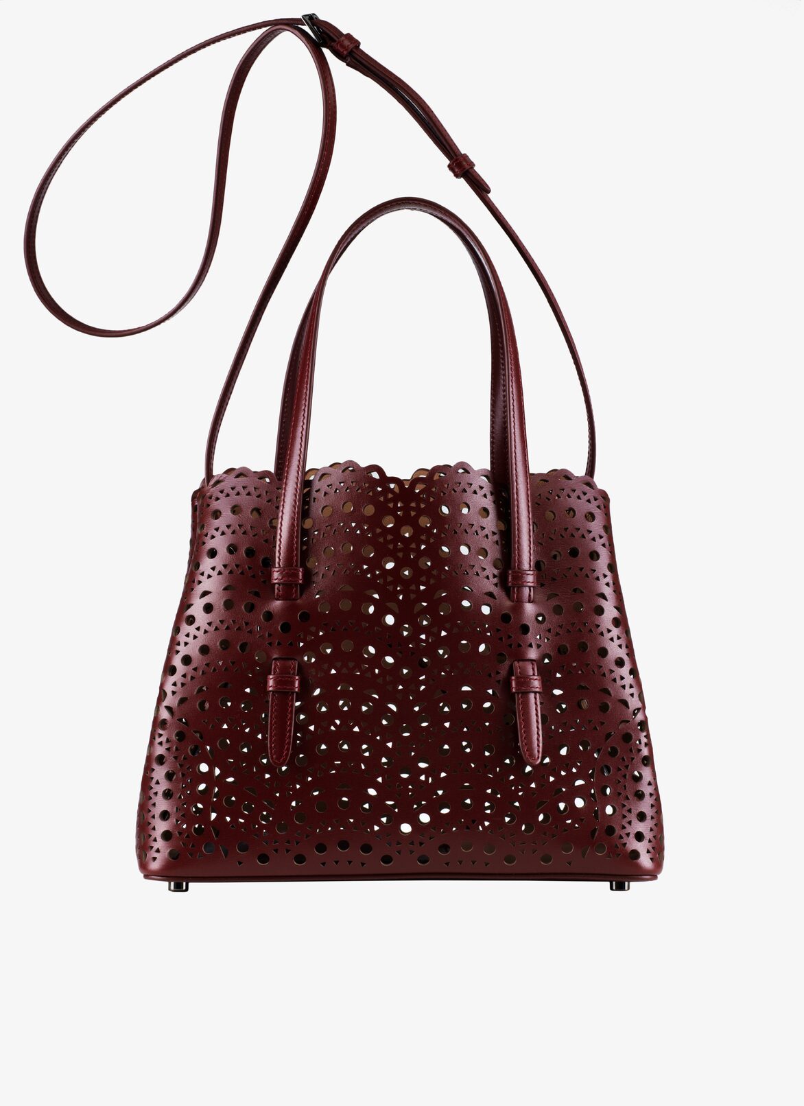 CABAS SANS MANCHES C.LUX MIN.VIENNE VAGUE+AG POURPRE ALAÏA VIOLET  CABAS SANS MANCHES C.LUX MIN.VIENNE VAGUE+AG POURPRE